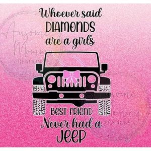 Custom Pink Jeep tumbler